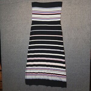 White House Black Market L Maxi Skirt boho nautical preppy beach y2k classic